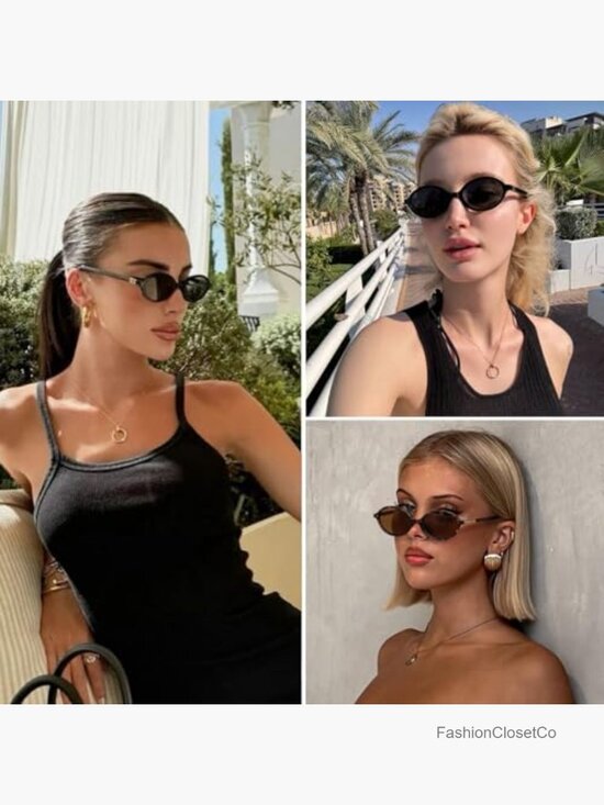 Retro Oval Sunglasses for Women UV400 Protection Trendy Y2K main image 4